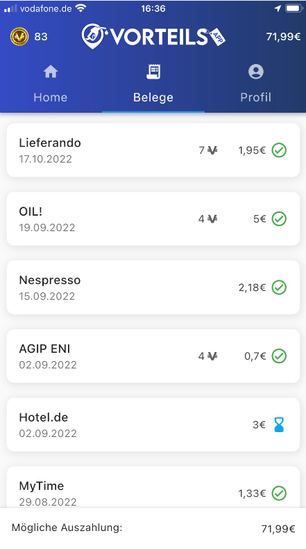 Beispiel Gutschriften