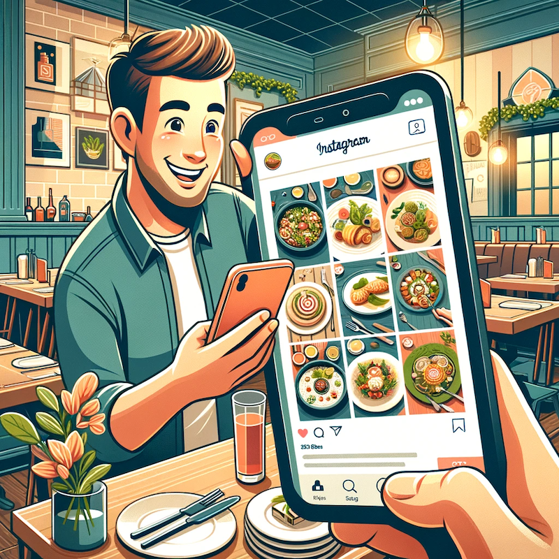 Menükartenupload direkt nach Instagram